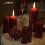 Vintage Burgundy French Smokeless Scented Candle - Image 2