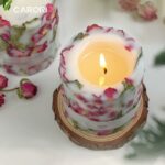 Handcrafted Rose Scented Candle - Image 2