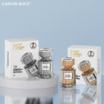 New Arrival Car Cup Holder Scent, Luxury Vertical Ribbed Glass Car Air Freshener for Vehicle Interior Deodorization